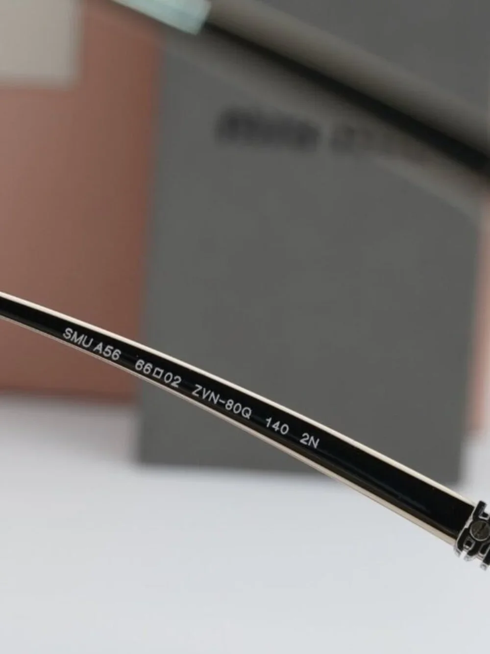 Miu Miu MUA56S ZVN80Q Geometric Sunglasses – Gold/Dark Grey
